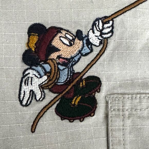 90’s Disney Mickey Mouse Goofy Outdoor Adventure Embroidered Overalls 18 M - Picture 4 of 10
